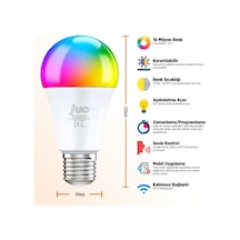 Lumex Akıllı Ampul 11w Led Rgb Wifi & Bluetooth Çok Renkli