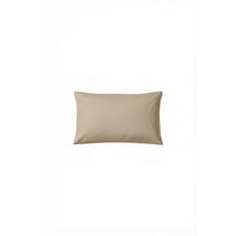 Orta Boy 40x60cm %100 Pamuklu Saten Kumaş Yastık Kılıfı 2adet Gizli Fermuarlı Açık Kahverengi