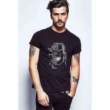 Anime One Punch Man Baskılı Siyah Erkek Tshirt (528849646)
