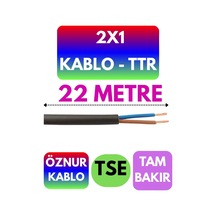 Öznur 2x1 Ttr Kablo Siyah Metre Seçenekli - 22 Metre