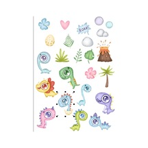 Sevimli Tek Gözlü Dinozorlar Sticker Set