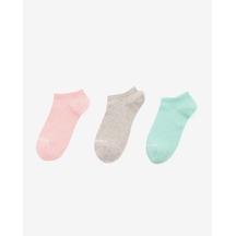 Skechers 3'lü Paket Essential Bilekli Çorap Unisex Yeşil-pembe-gri Çorap S2520315-3706 Çok Renkli
