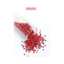 Kesme Cam Boncuk 2mm - 60 Gram - Koyu Kırmızı - Bnc370