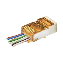 Cat6e Ez Rj45 Metal Konnektör 100 Adet Plastik Kutu - Turuncu Nd2421