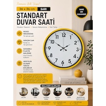 36 Cm Standart Sarı Duvar Saati 08258285