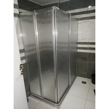 Teknesiz Mika Duşakabin Köşe Açılır Gümüş