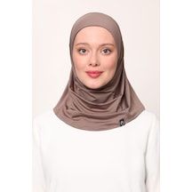 Melodi Scarf Kadın Tesettür Cimafit Nefes Alan Hazır Pratik Hijab Bone Vizon