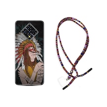 Infinix Zero 8 Kılıf Rasta Boyun Askılı Kızıldereli 1648 Siyah