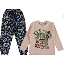 Kız Çocuk Love %100 Pamuk Pijama Takımı