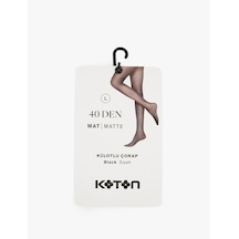 Koton 40 Den Mat Görünümlü Külotlu Çorap Siyah 7wak80252aa