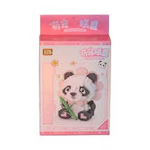Lz-8803 Oturan Sevimli Çiçek Panda 350 Parça Blk Oyuncak