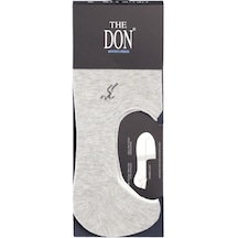 The Don Gri Renk Pamuk Çetik Erkek Çorap