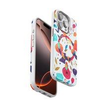 Durukar Apple, Uyumlu iPhone 14 Pro Flower Series Magsafe Kapak - Beyaz