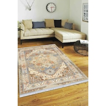 Tarçın Klasik Göbekli Dokuma Pamuk Taban Kaymaz Kilim Klm077n11