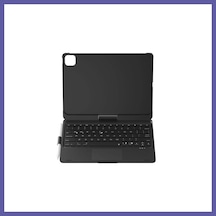 Bezos Apple Uyumlu iPad Pro 11 2024 F11 Ats Kılıf Magic Dönen Klavyeli Tablet Kılıf - Siyah Nıda