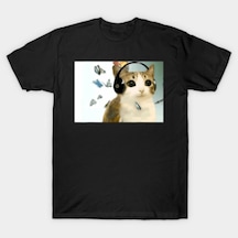Flood Of Style Kedi Baykuş Lanetli İnternet Meowl Meme T-shirt Erkekler Kadınlar Için % 100% Pamuk T Shirt K Siyah