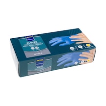 Nitril Pudrasız Mavi Eldiven 100lü Small Tarı