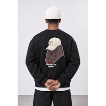 Respire Erkek The Art Of Patch Detaylı Oversize Sweatshirt Siyah