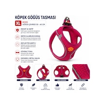 Köpek Göğüs Tasması Xl Beden Göğüs Çevresi 50-60 Cm Reflektörlü Air-mesh - Fuşya Çok Renkli