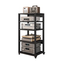 Sağlam, 5 Kademeli Tekerlekli Ses Rafı, Ev Sineması Ve Stereo Sistemleri İçin Hifi Av Rafı, Ses Tutkunları İçin Uzun Ömürlü Eğlence Mobilyası Çok Renkli