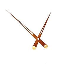 MetaQuartz Aksesuar 18 Cm Lik Ceviz Küçük Boy Akrep Yelkovan , Saniyesiz Model