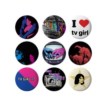 9 Adet Tv Girl Rozeti 44 Mm Tek Renk