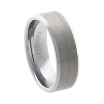 Erkek Tungsten Gümüş Renk Yüzük Gümüş