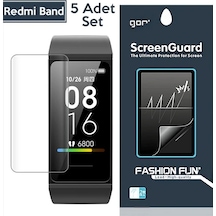 Gor Xiaomi Mi Band 5-4 Akıllı Bileklik Ekran Koruyucu 5 Adet Set- 5775