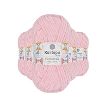5 Adet Yumurcak Kadife El Örgü İpi Bebe Pembe K768 Çok Renkli