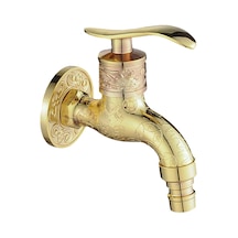 Suntek Antik Duvara Montaj Çinko Alaşım Bibcock Bahçe Musluk Altın