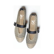 Ne&ve Shoes Bej File Tek Bantlı Günlük Rahat Babet