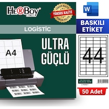Herboy Hb-1044 48.5 X 25.4 Mm A4 Baskılı Laser Etiket 50 Adet