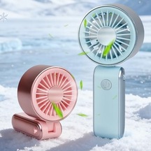 Mini El Fanı 3 Hız Modu, 90 Ayarlanabilir, Boyun Askılı, 15 Cm Kompakt Taşınabilir Fan, Usb Şarjlı, Seyahat, Ofis Ve Günlük, Serinletici Etki, Ym88265 Yeşil Acı Kahverengi