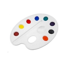 BRONS RESİM PALETİ PLASTİK KÜÇÜK ( BEYAZ ) BR-217