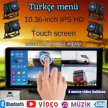 Dokunmatik Usb Mp5 Fm Dvr Ekran Ve 4 Ad Ahd180 Derece Kamera Seti