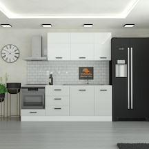 230 Cm Mutfak Dolabı Mdf Kapak Tezgah Dahil Yrkn230 100 Gümüş 230 Cm Mutfak Dolabı Mdf Kapak Tezgah Dahil Yrkn230 100 Gümüş