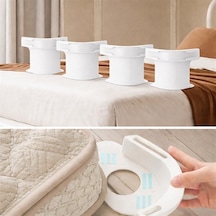 Sunup Sn-29126 Pratik 4'lü Nevresim - Çarşaf Tutucu Sabitleyici Beyaz