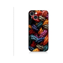 Apple Uyumlu iPhone 15 Plus Pastel Renkli Düğüm İpler Desenli Silikon Kılıf