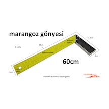Marangoz Gönye 60cm Cetvel Köşe Büyük Boy Altmışlık