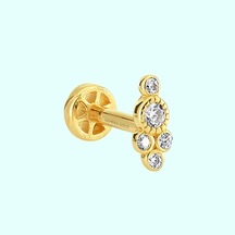Altın Beştaş Tragus Piercing 14 Ayar Altın
