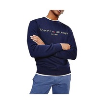 Tommy Hilfiger Erkek Bisiklet Yaka Mavi Sweatshirt