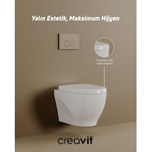 Creavit Mare Rim-off Asma Klozet V Duroplast Kapak Set Beyaz