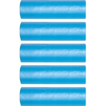 Mavi Büyük Boy Çöp Poşeti 65X80 Cm 10 Lu Rulo 5 Paket 50 Adet