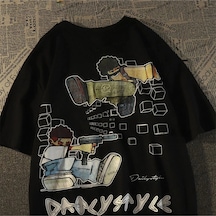 Adrift Y2k Unisex Harajuka Anime Retro Kawai Kuromi T-shirt Kod Rertr Startmore 6676 Siyah