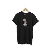 Motor Baskılı Siyah T-shirt Siyah
