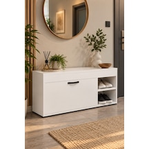 Sulorahome Beyaz Ayakkabılık Dolabı 90 Cm