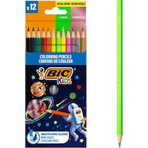 Bic Cosmo Kuru Boya Kalemi 12 Renk 6 Standart + 3 Metalik + 3 Neon Çok Renkli