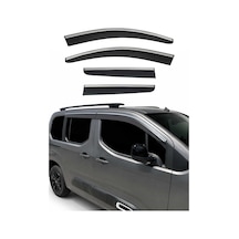 Fiat Doblo 2023+ Uyumlu Araca Özel Chrome Style Akrilik Cam Rüzgarlığı Koyu Duman 4 Parça