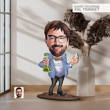 Bk Gift Kişiye Özel Öğretmen Karikatürlü Büyük Boy Ahşap Biblo-8 Arkadaşa Hediye , Sevgiliye Hediye, Kişiye Özel Biblolar Kobitmeyen137536 Bk Gift