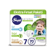 Sleepy Natural Bebek Bezi 7 Numara XXlarge Ekstra Fırsat Paketi 70 Adet